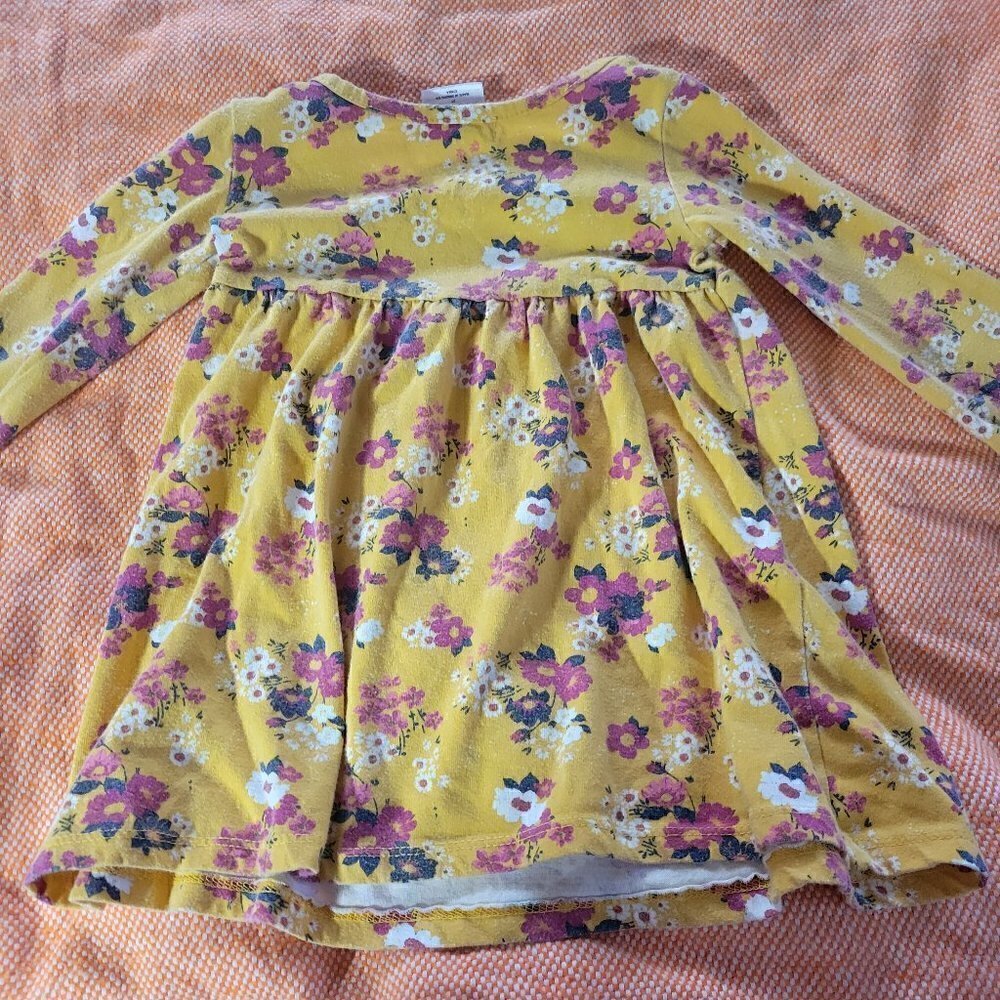 Forever Me Yellow Flowy Dress With Assorted Multicolored Flowers Size 2T - Picture 3 of 8